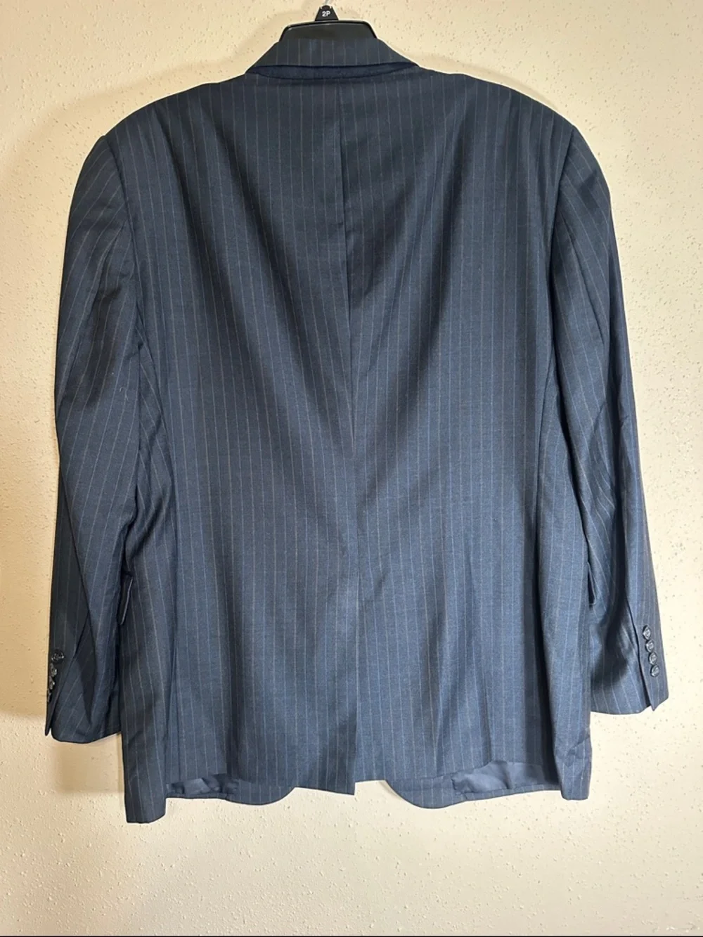 Jos. A. Bank Navy Blue Pinstripe Two-Button Suit Jacket Mens size 44 R